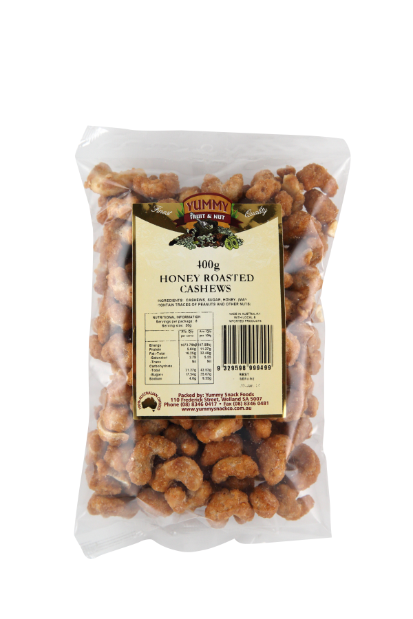 Yummy Cashews Honey Roasted 400g