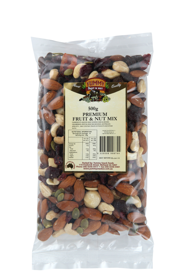 Yummy Premium Fruit & Nut Mix 500g
