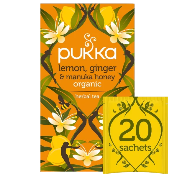 Pukka Lemon Ginger Manuka Honey Tea 20 Bags