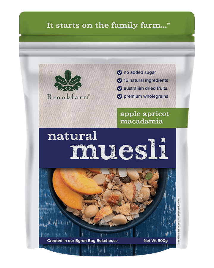 Brookfarm Natural Macadamia Apricot Muesli 500g