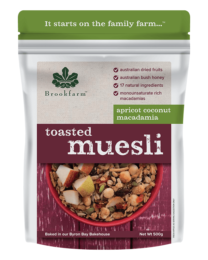 Brookfarm Toasted Macadamia Apricot Muesli 500g