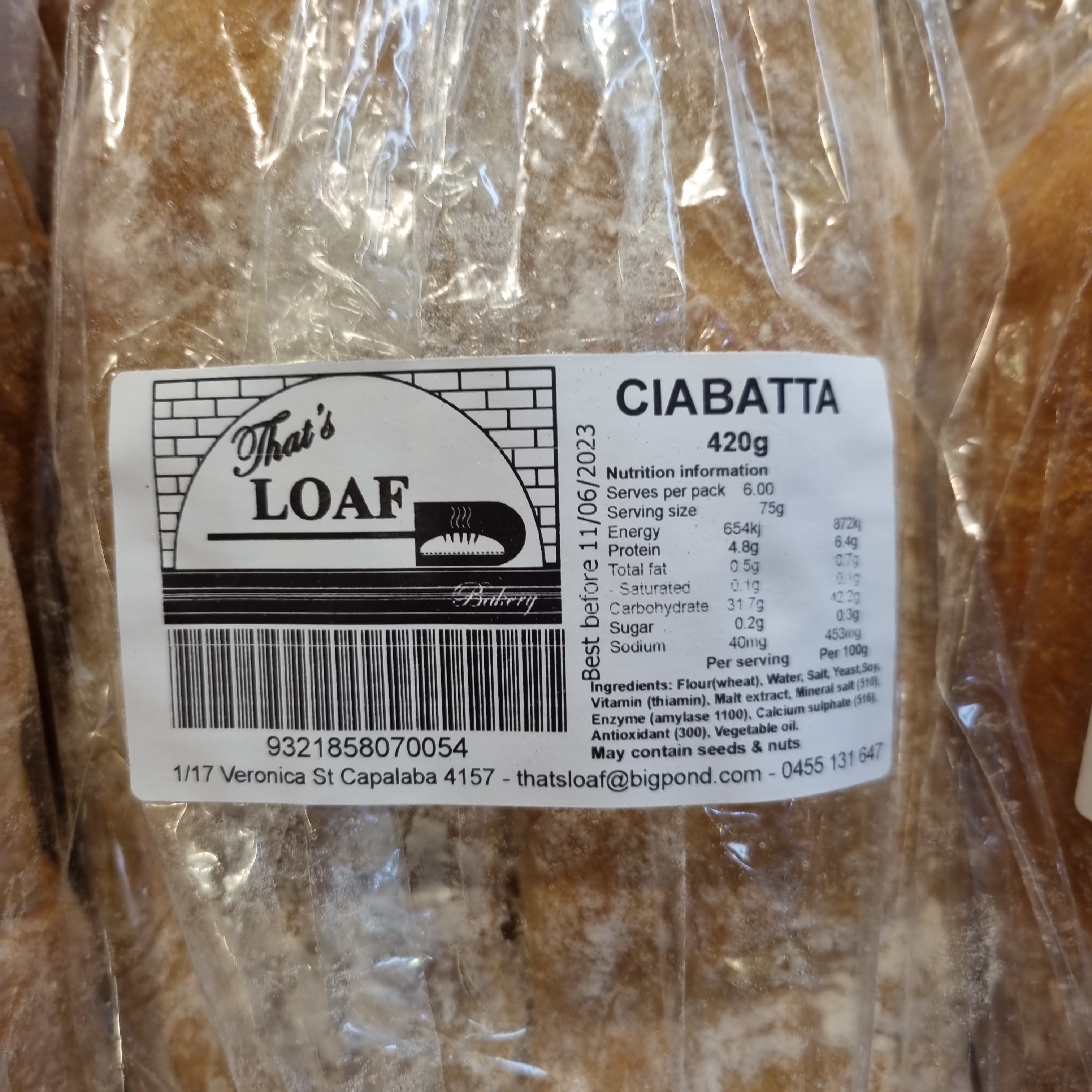 That's Loaf Ciabatta Bread