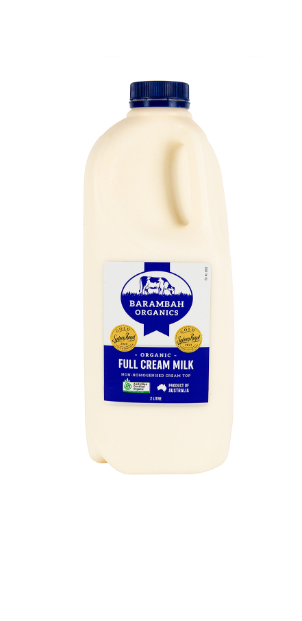 Barambah Organics Milk 2L Full Cream