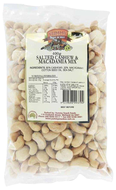 Yummy Cashew Macadamia Mix Salted 400g