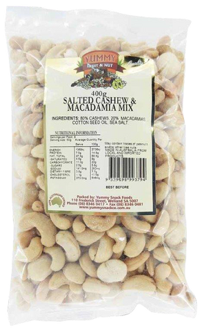 Yummy Cashew Macadamia Mix Salted 400g