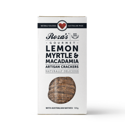 Roza's Lemon Myrtle & Macadamia Cracker 120g