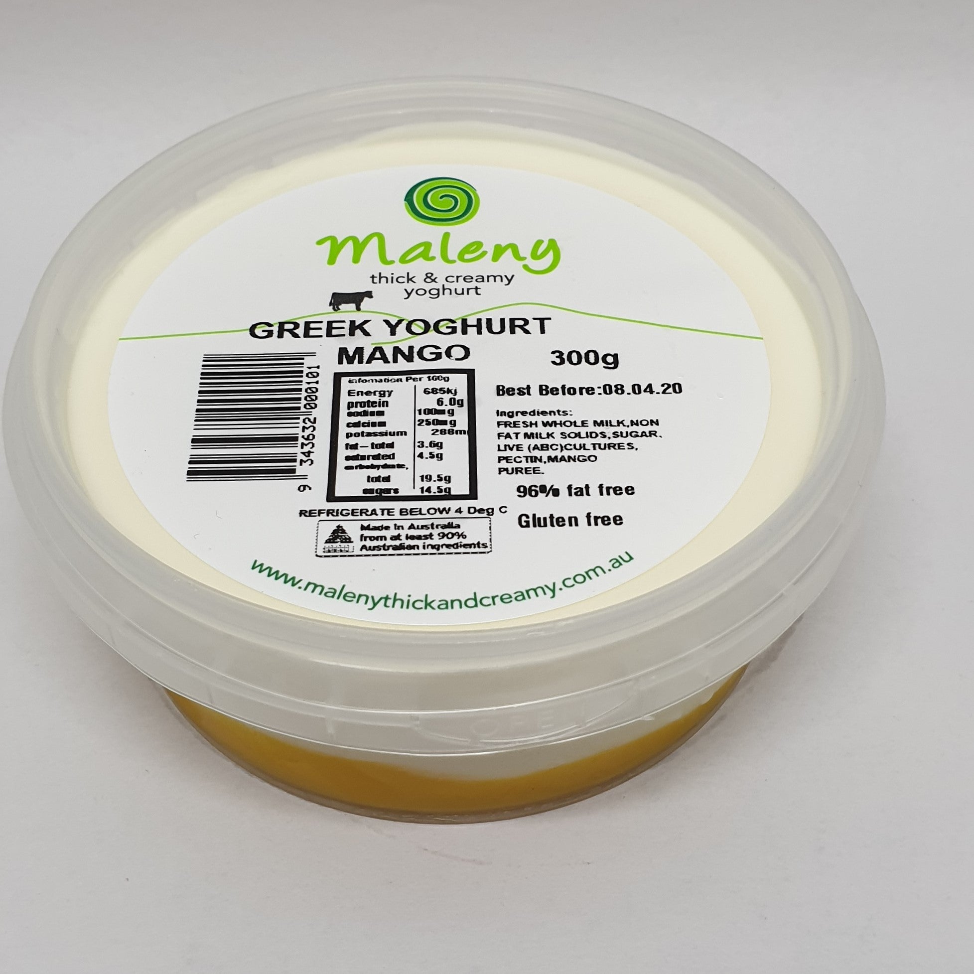 Maleny Yoghurt 250gr Mango