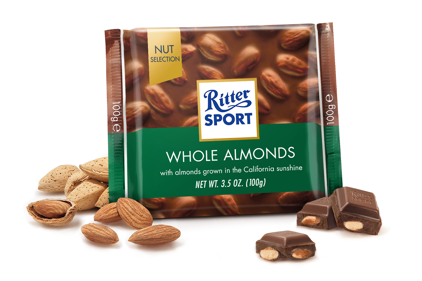 Ritter Whole Almond Chocolate 100g