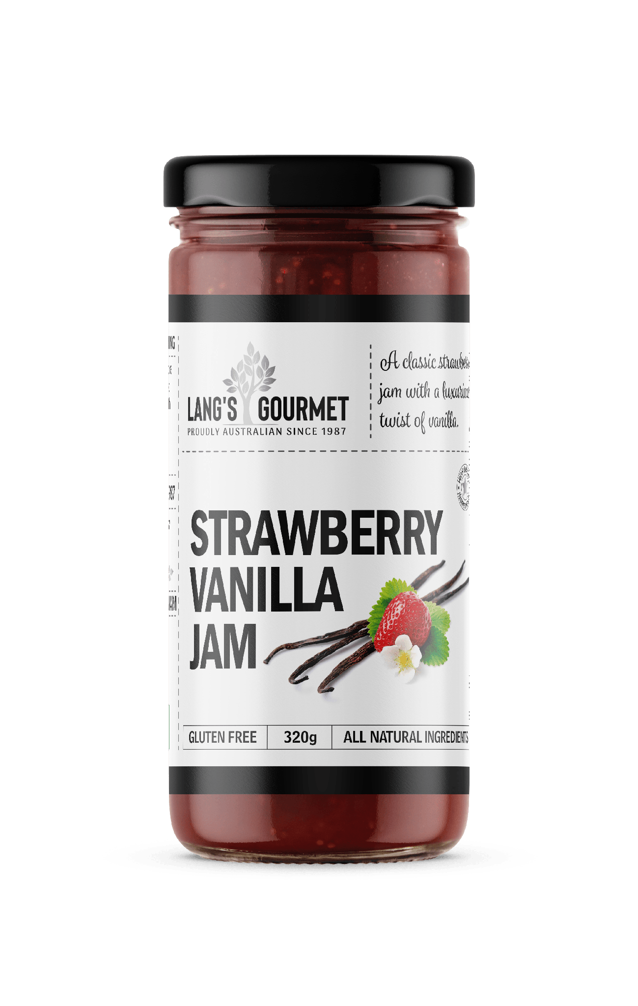Lang's Gourmet Strawberry Vanilla Jam