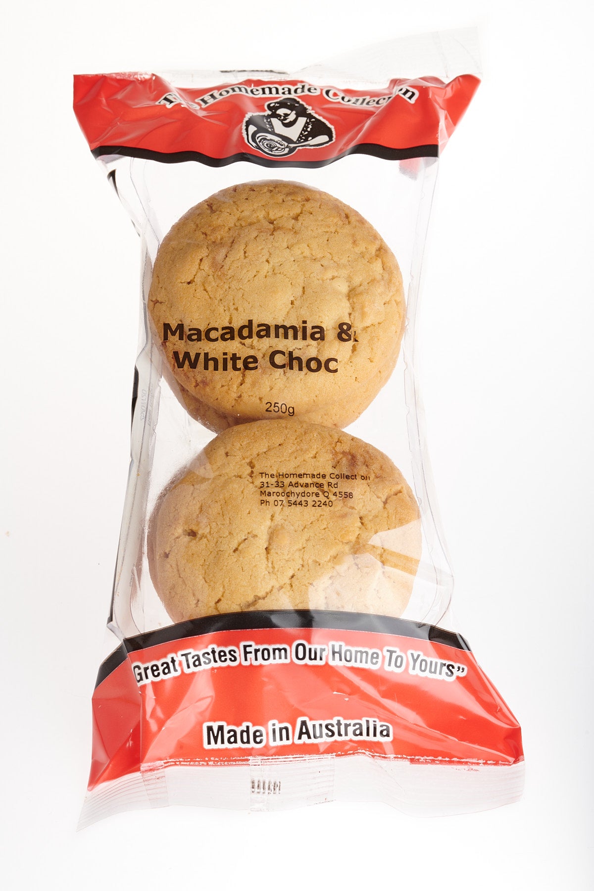 Home Made Collection Macadamia White Choc Cookie 250g
