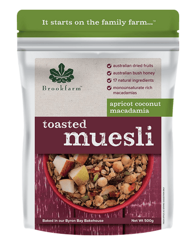 Brookfarm Toasted Macadamia Apricot Muesli 500g